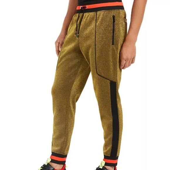 INC International Concpets Men's Metallic Disco Jogger Pant Size XXL Waist 38 - Picture 1 of 16